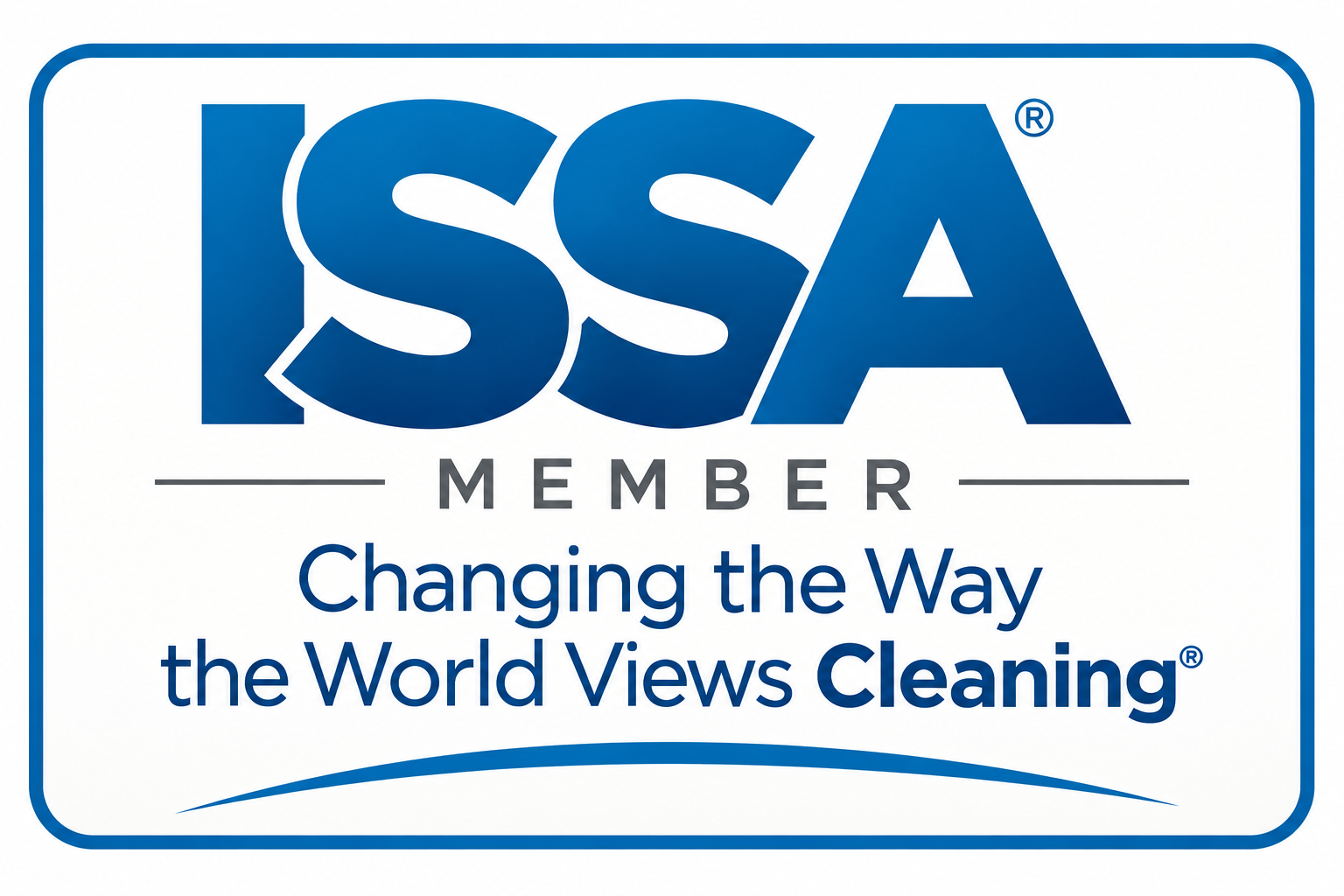 ISSA Member badge - Changing the Way the World Views Cleaning